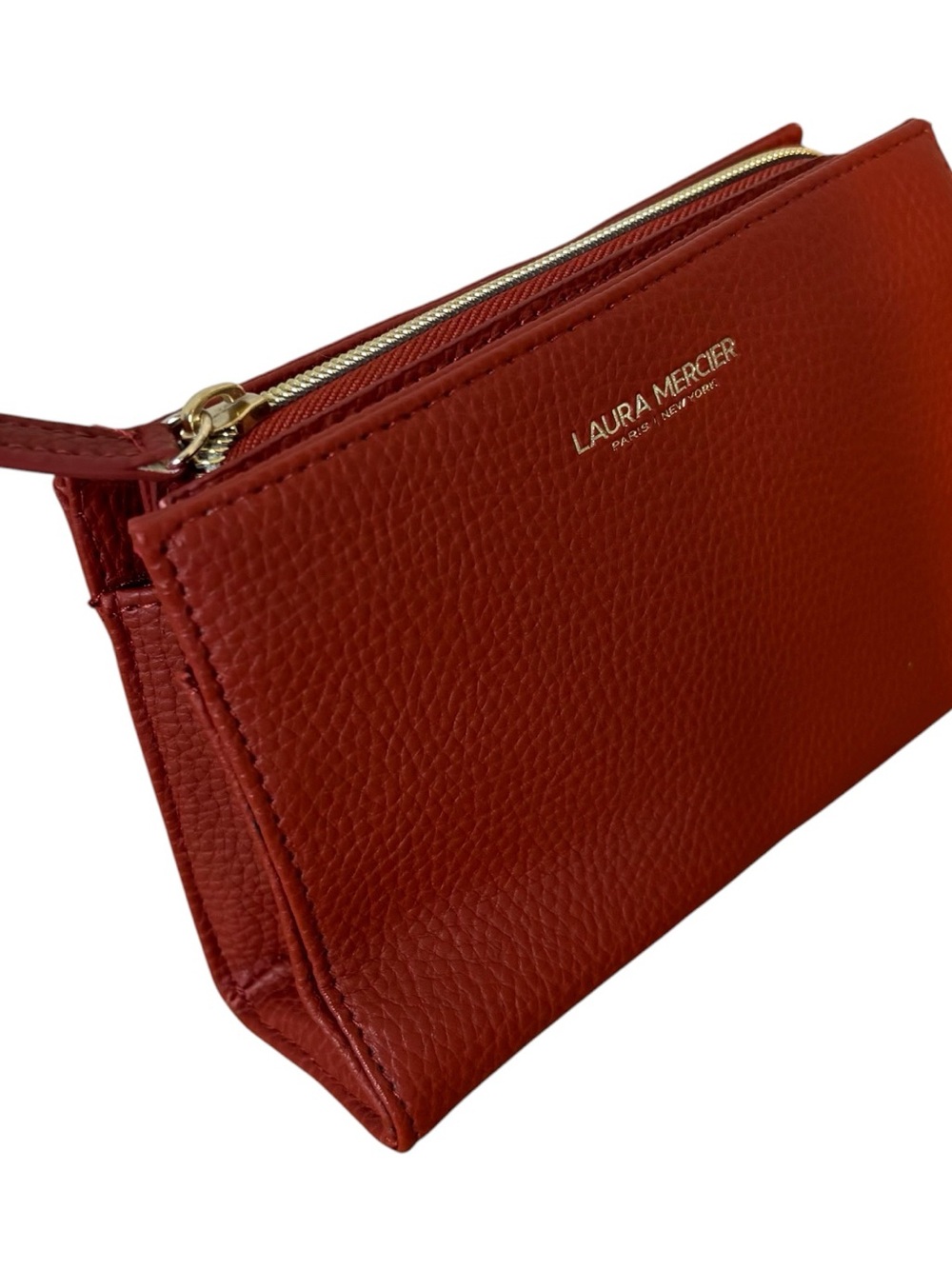 Laura Mercier cosmetic makeup bag faux leather